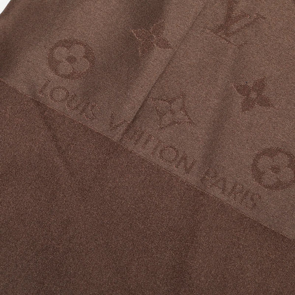 ルイ ヴィトン モノグラム モナコ ストール ブラウン シルク レディース LOUIS VUITTON 【中古】