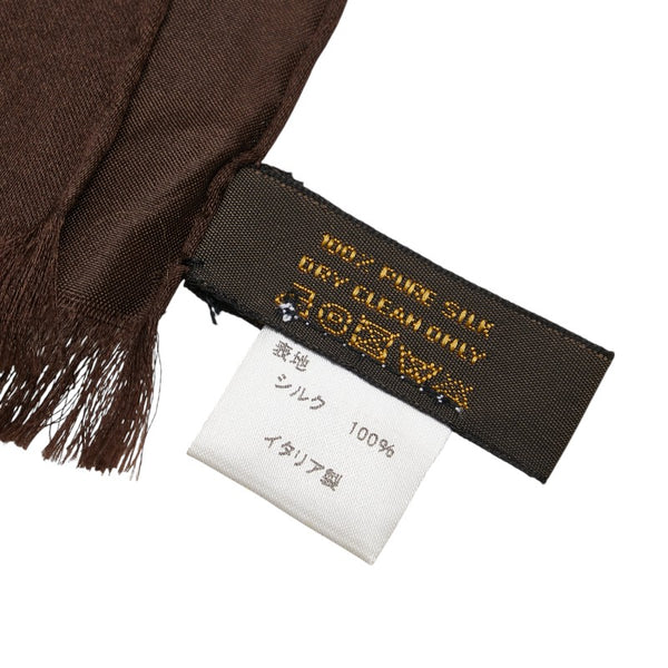 ルイ ヴィトン モノグラム モナコ ストール ブラウン シルク レディース LOUIS VUITTON 【中古】
