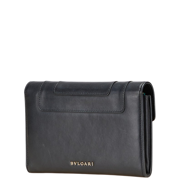 ブルガリ セルペンティ 長財布 ブラック レザー レディース BVLGARI 【中古】