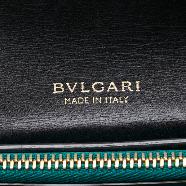 ブルガリ セルペンティ 長財布 ブラック レザー レディース BVLGARI 【中古】
