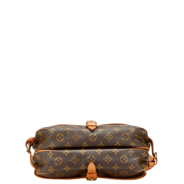 ルイ ヴィトン モノグラム ソミュール30 斜め掛け ショルダーバッグ M42256 ブラウン PVC レザー レディース LOUIS VUITTON 【中古】