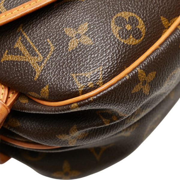 ルイ ヴィトン モノグラム ソミュール30 斜め掛け ショルダーバッグ M42256 ブラウン PVC レザー レディース LOUIS VUITTON 【中古】