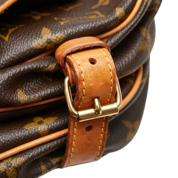 ルイ ヴィトン モノグラム ソミュール30 斜め掛け ショルダーバッグ M42256 ブラウン PVC レザー レディース LOUIS VUITTON 【中古】