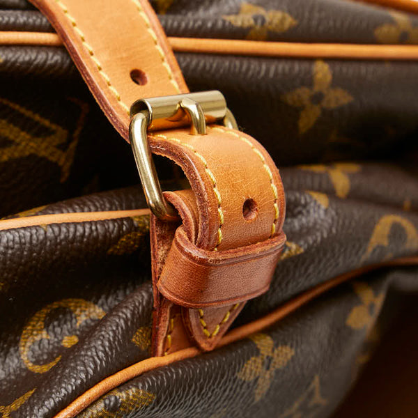 ルイ ヴィトン モノグラム ソミュール30 斜め掛け ショルダーバッグ M42256 ブラウン PVC レザー レディース LOUIS VUITTON 【中古】