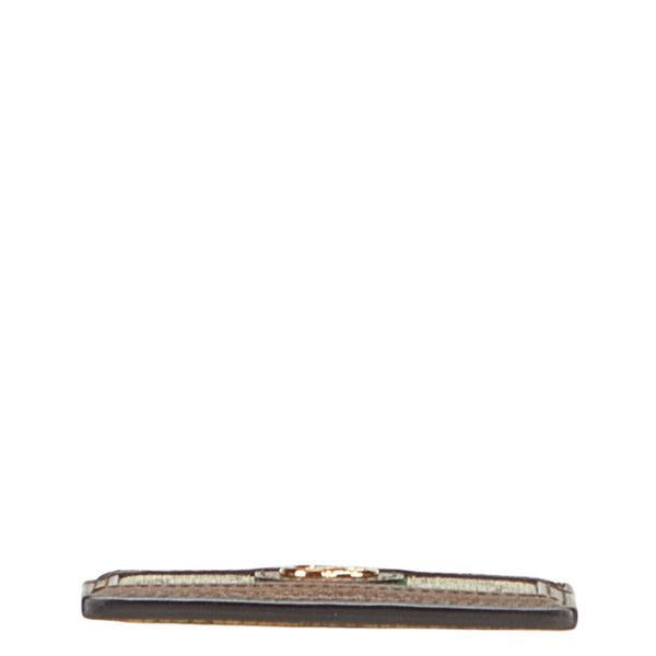 グッチ GGスプリーム オフィディア カードケース 523159 ベージュ ブラウン PVC レザー レディース GUCCI 【中古】