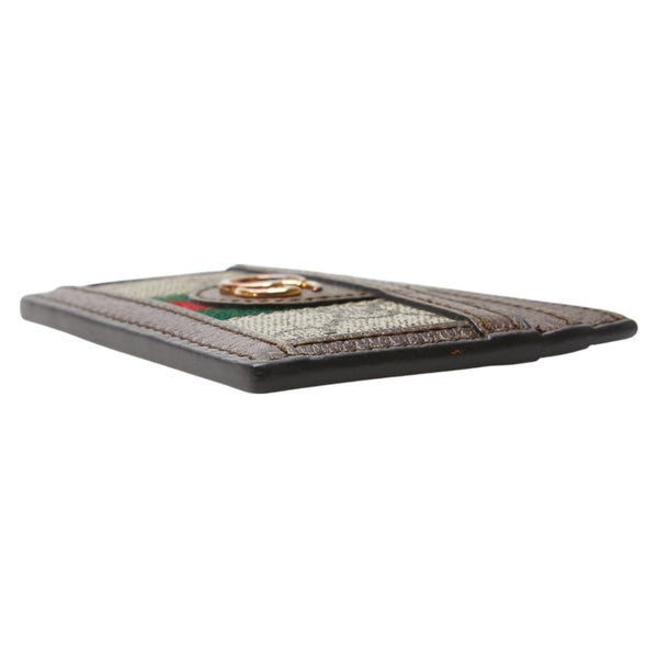 グッチ GGスプリーム オフィディア カードケース 523159 ベージュ ブラウン PVC レザー レディース GUCCI 【中古】