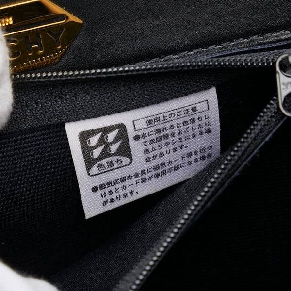 ジバンシー ロゴ ハンドバッグ ブラック レザー レディース Givenchy 【中古】