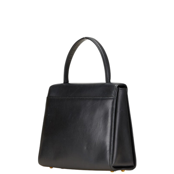 ジバンシー ロゴ ハンドバッグ ブラック レザー レディース Givenchy 【中古】