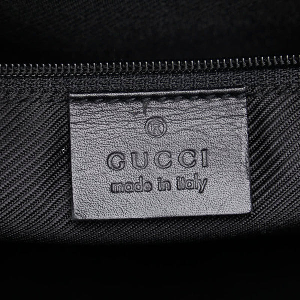 グッチ GGキャンバス ハンドバッグ 33890 ブラック キャンバス レザー レディース GUCCI 【中古】