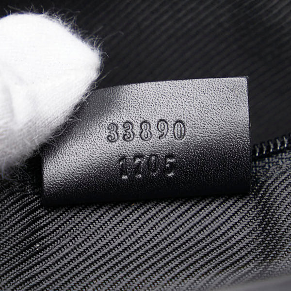 グッチ GGキャンバス ハンドバッグ 33890 ブラック キャンバス レザー レディース GUCCI 【中古】