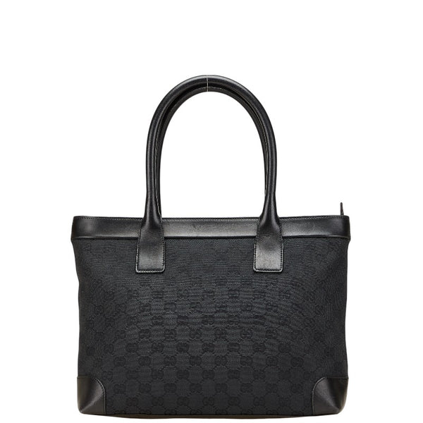 グッチ GGキャンバス ハンドバッグ 33890 ブラック キャンバス レザー レディース GUCCI 【中古】