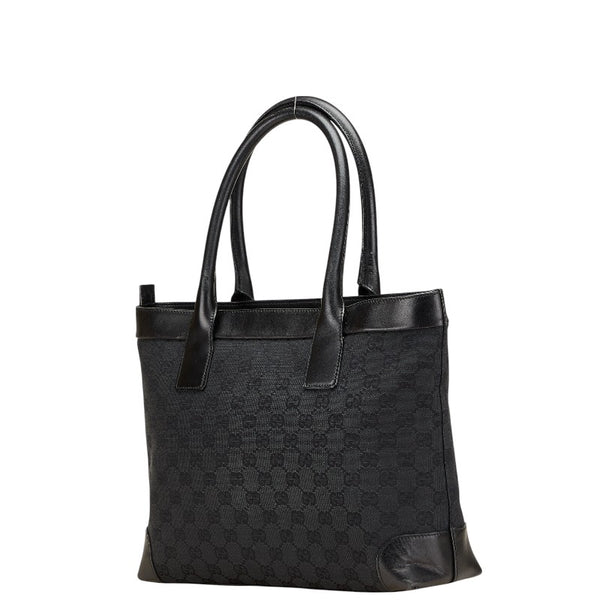 グッチ GGキャンバス ハンドバッグ 33890 ブラック キャンバス レザー レディース GUCCI 【中古】