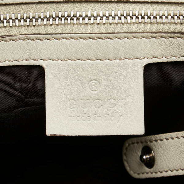 グッチ グッチシマ GGツインズ トートバッグ ショルダーバッグ 232957 アイボリー グレー レザー レディース GUCCI 【中古】