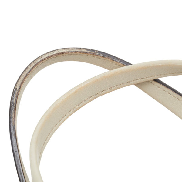 グッチ グッチシマ GGツインズ トートバッグ ショルダーバッグ 232957 アイボリー グレー レザー レディース GUCCI 【中古】