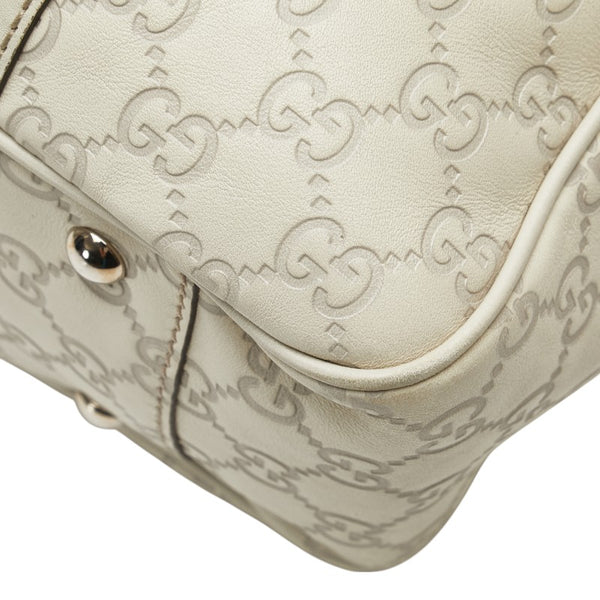 グッチ グッチシマ GGツインズ トートバッグ ショルダーバッグ 232957 アイボリー グレー レザー レディース GUCCI 【中古】