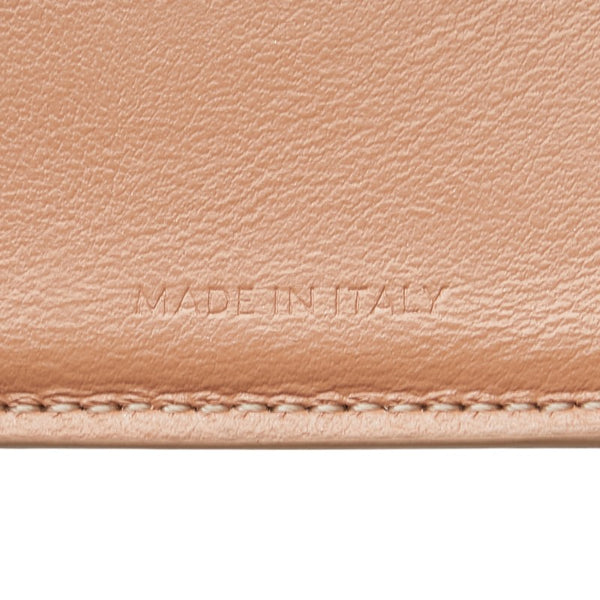 セリーヌ スモール トリフォールドウォレット 三つ折り財布 ベージュ レザー レディース CELINE 【中古】