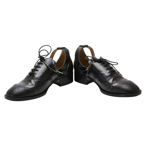 シャネル ローファー ローファー パンプス サイズ:35 1/2 ブラック レザー レディース CHANEL 【中古】