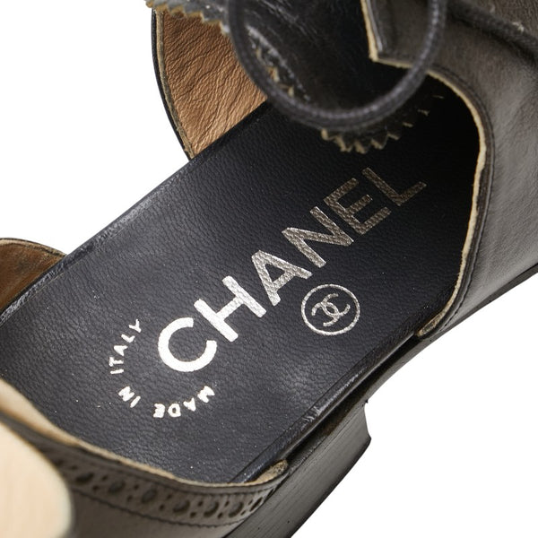 シャネル ローファー ローファー パンプス サイズ:35 1/2 ブラック レザー レディース CHANEL 【中古】