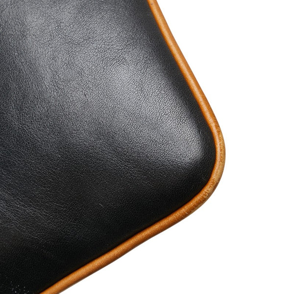 セリーヌ 馬車金具 クラッチバッグ セカンドバッグ ブラック レザー メンズ CELINE 【中古】