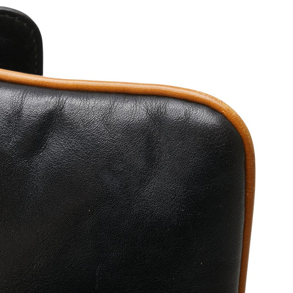 セリーヌ 馬車金具 クラッチバッグ セカンドバッグ ブラック レザー メンズ CELINE 【中古】