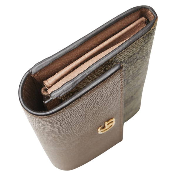 グッチ GGマーモント GGスプリーム 長財布 456116 ベージュ ピンクベージュ PVC レザー レディース GUCCI 【中古】