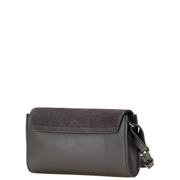 クロエ フェイ 斜め掛け ショルダーバッグ ブラック レザー スウェード レディース Chloe 【中古】