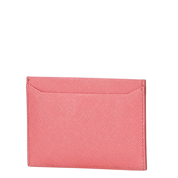 プラダ 名刺入れ カードケース 1M0208 ピンク レザー レディース PRADA 【中古】