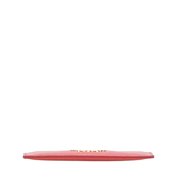 プラダ 名刺入れ カードケース 1M0208 ピンク レザー レディース PRADA 【中古】