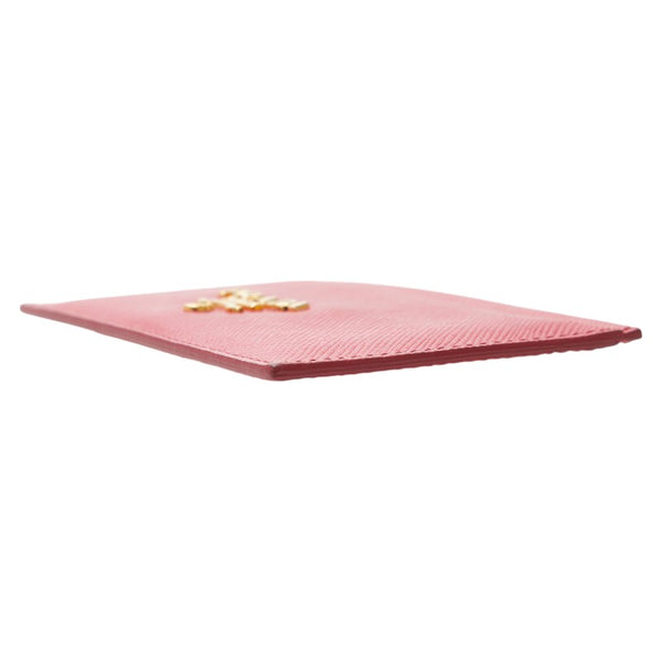 プラダ 名刺入れ カードケース 1M0208 ピンク レザー レディース PRADA 【中古】