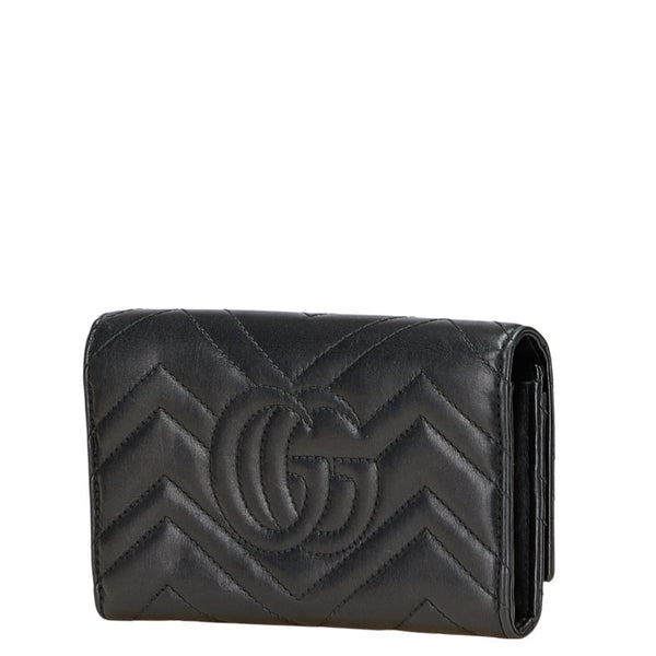 グッチ GGマーモント 長財布 443436 ブラック レザー レディース GUCCI 【中古】