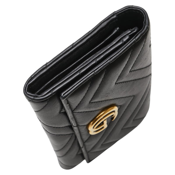 グッチ GGマーモント 長財布 443436 ブラック レザー レディース GUCCI 【中古】
