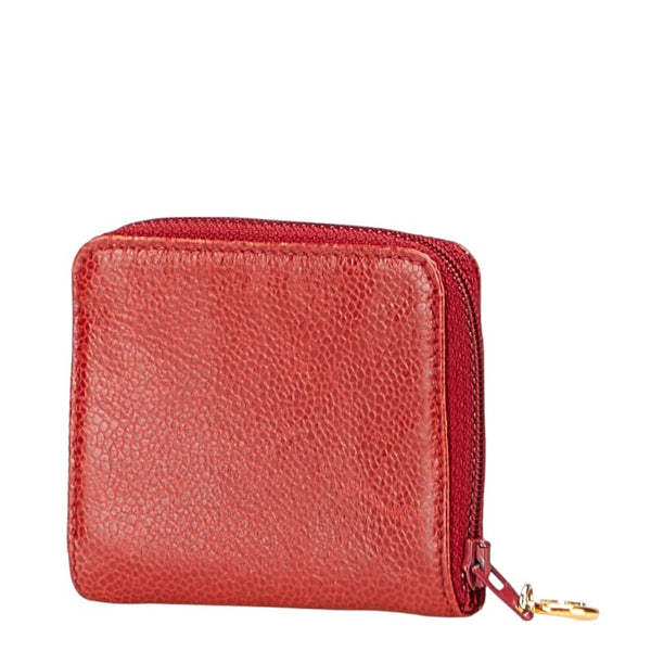 シャネル ココマーク コインケース 小銭入れ レッド キャビアスキン レディース CHANEL 【中古】