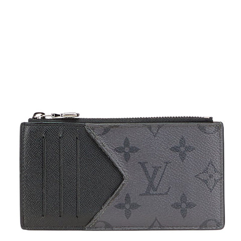 ルイ ヴィトン モノグラム エクリプス コインカード ホルダー カードケース コインケース M69533 ブラック PVC レザー メンズ LOUIS VUITTON 【中古】