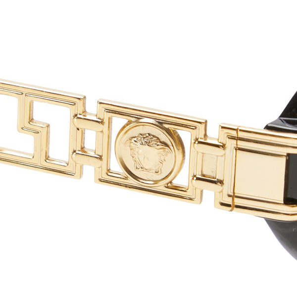 ヴェルサーチェ メデューサ サングラス MOD.486 COL.852 ブラック プラスチック メッキ レディース VERSACE 【中古】