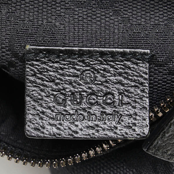 グッチ GGキャンバス ウエストバッグ ボディバッグ 28566 ブラック キャンバス レザー レディース GUCCI 【中古】