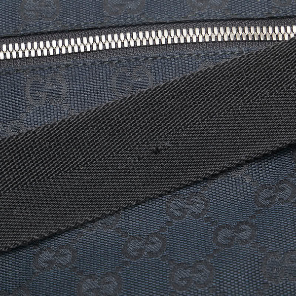 グッチ GGキャンバス ウエストバッグ ボディバッグ 28566 ブラック キャンバス レザー レディース GUCCI 【中古】