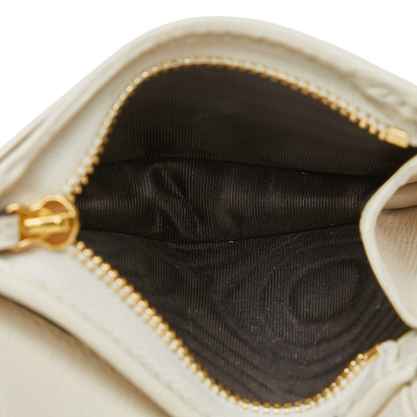 グッチ GGスプリーム ホースビット 二つ折り財布 621887 ベージュ ホワイト PVC レザー レディース GUCCI 【中古】