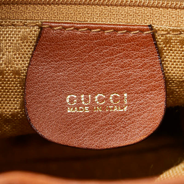 グッチ バンブー リュック バックパック 003 1998 0030 ブラウン レザー レディース GUCCI 【中古】