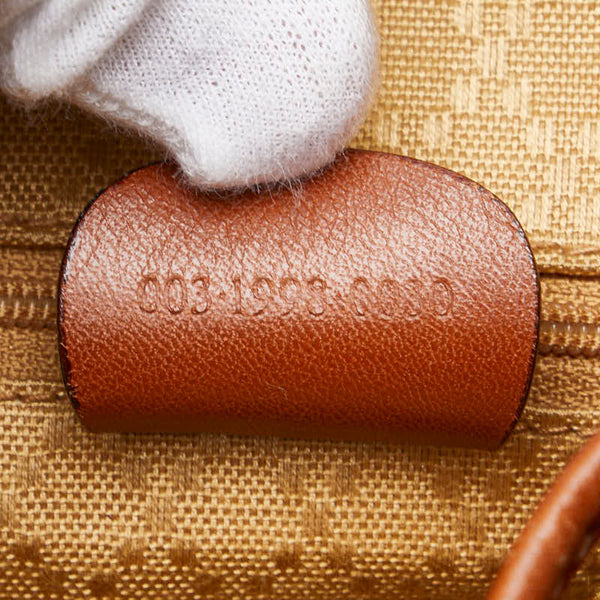 グッチ バンブー リュック バックパック 003 1998 0030 ブラウン レザー レディース GUCCI 【中古】