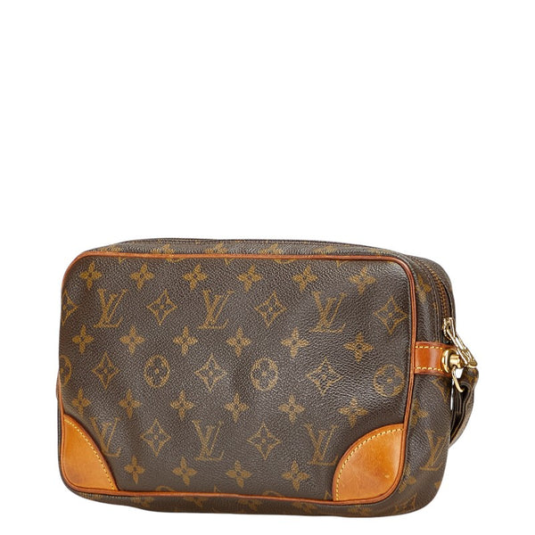 ルイ ヴィトン モノグラム マルリードラゴンヌGM セカンドバッグ M51825 ブラウン PVC レザー レディース LOUIS VUITTON 【中古】