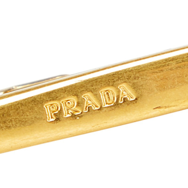 プラダ ショルダーストラップ グレー ゴールド レザー レディース PRADA 【中古】