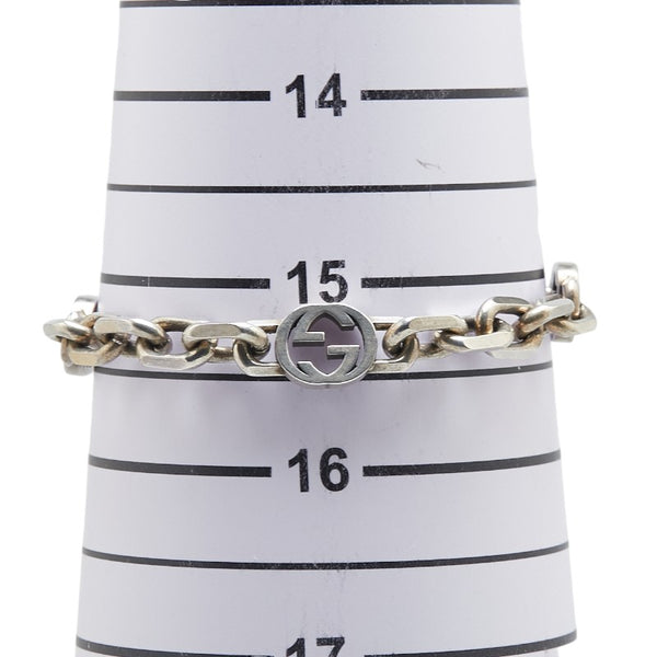 グッチ インターロッキングG ブレスレット #16 SV925 シルバー レディース GUCCI 【中古】