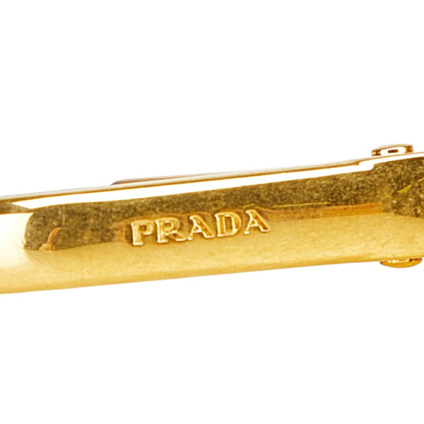 プラダ ショルダーストラップ アイボリー ゴールド レザー レディース PRADA 【中古】