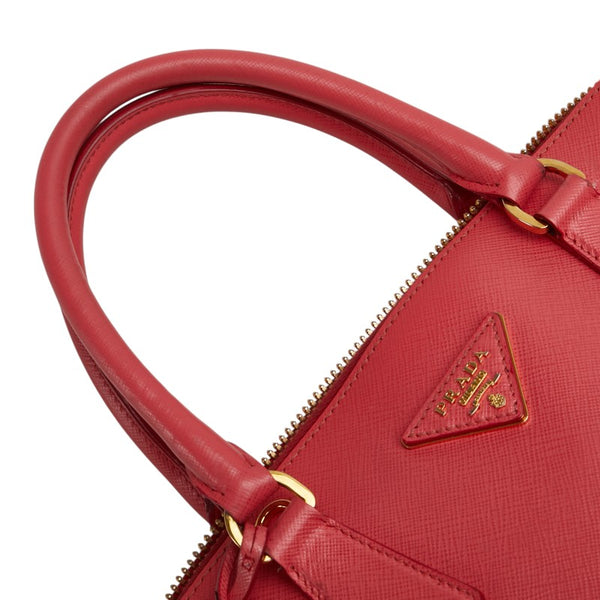 プラダ 三角ロゴプレート ハンドバッグ ショルダーバッグ 2WAY ピンク サフィアーノ レザー レディース PRADA 【中古】