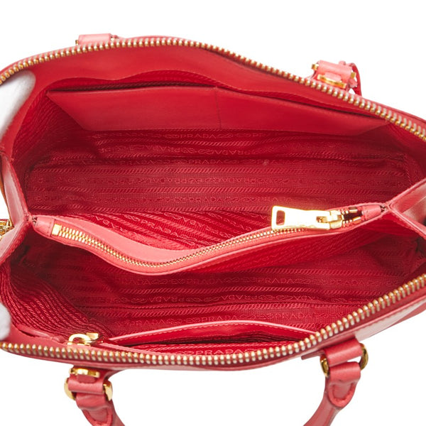 プラダ 三角ロゴプレート ハンドバッグ ショルダーバッグ 2WAY ピンク サフィアーノ レザー レディース PRADA 【中古】