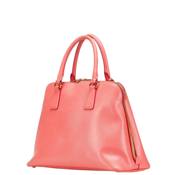 プラダ 三角ロゴプレート ハンドバッグ ショルダーバッグ 2WAY ピンク サフィアーノ レザー レディース PRADA 【中古】