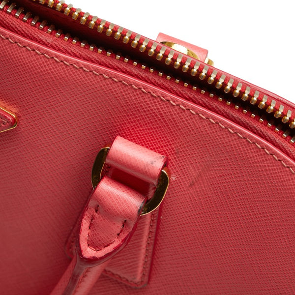 プラダ 三角ロゴプレート ハンドバッグ ショルダーバッグ 2WAY ピンク サフィアーノ レザー レディース PRADA 【中古】