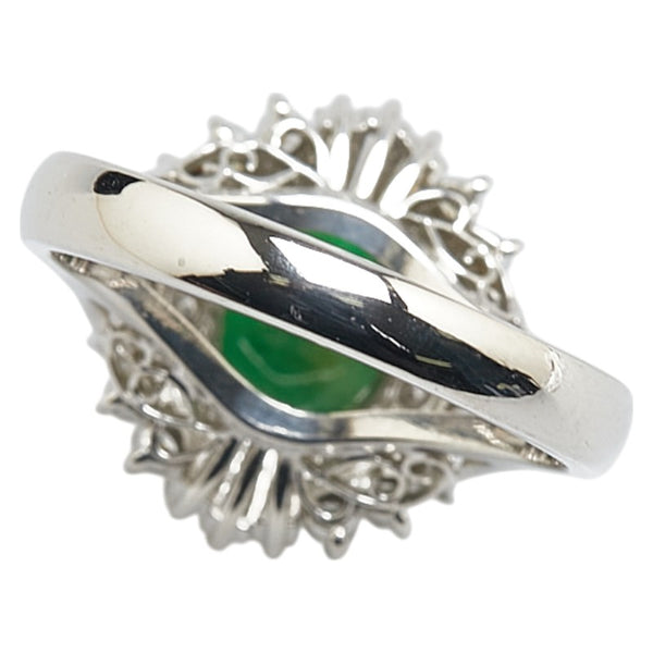 グリーン Pt900 プラチナ ヒスイ1.97ct ダイヤ0.66ct リング 指輪 レディース 12号 【中古】