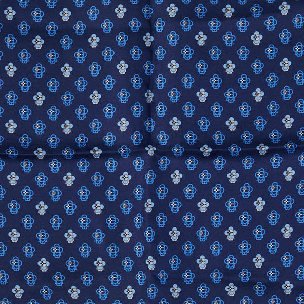ルイ ヴィトン ポケットスクエア フル オブ ヴィヴィエンヌ スカーフ M79470 ネイビー シルク メンズ LOUIS VUITTON 【中古】