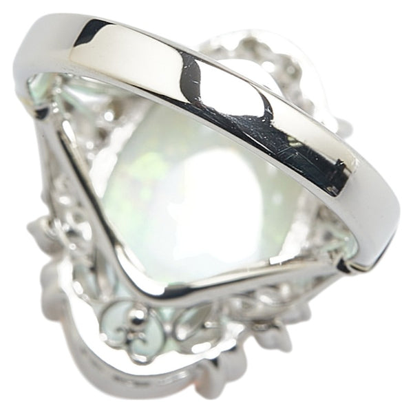 Pt900 プラチナ オパール ダイヤ0.20ct リング 指輪 レディース 13号 【中古】